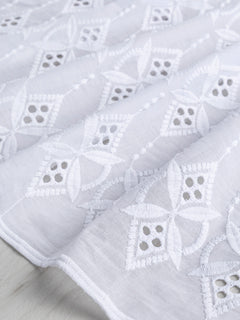 Ornament Cotton Eyelet Deadstock - White