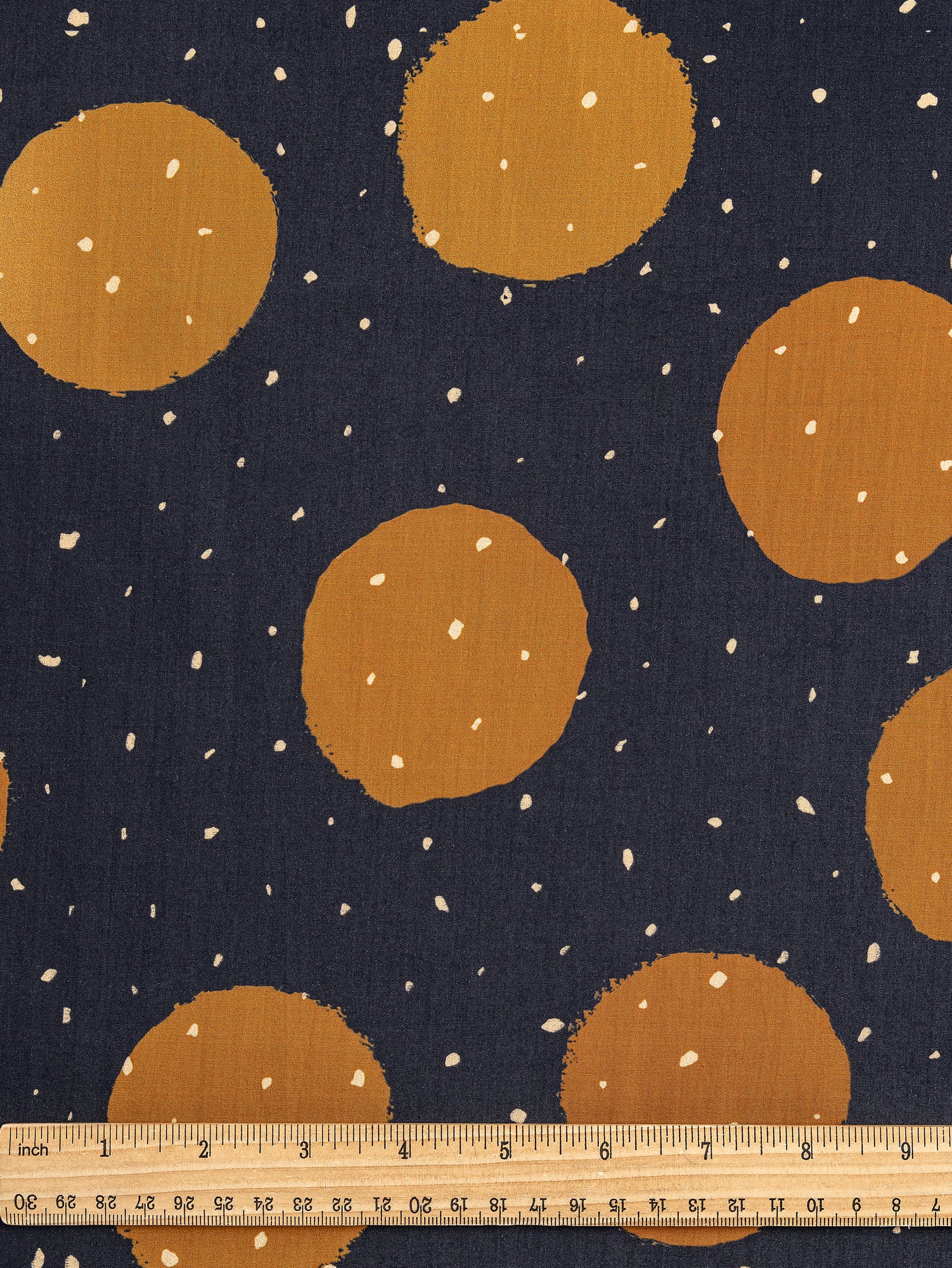 Oversize Polka Dot Print Cotton Poplin - Black + Bronze | Core Fabrics
