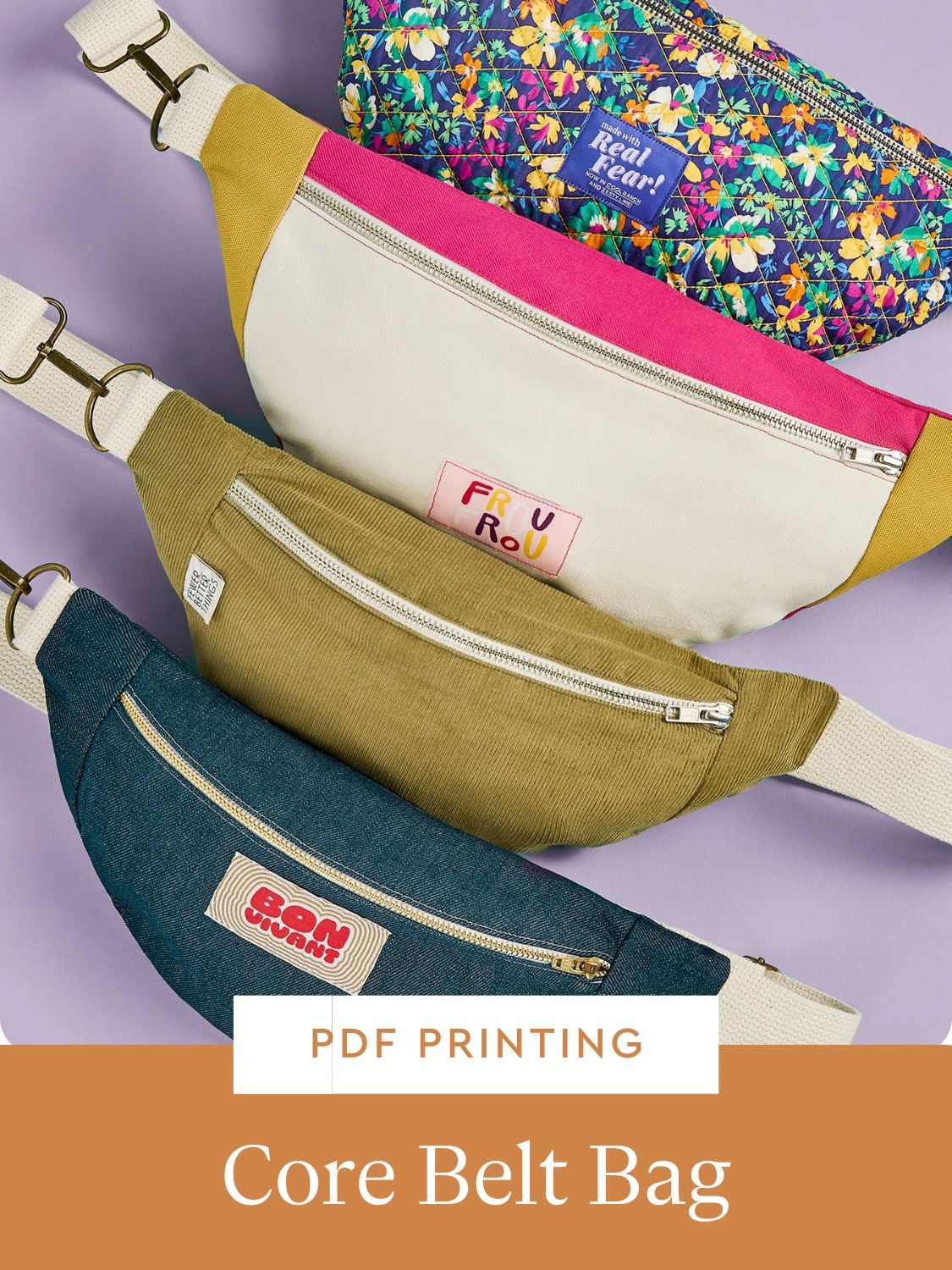 PDF Printing for Core Fabrics Belt Bag Fabric Kit | Core Fabrics