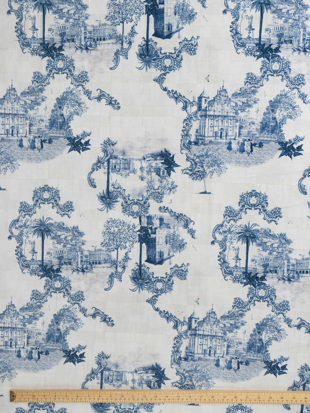 F-COT498-Pastoral-Toile-de-Jouy-Print-Cotton-Poplin-White-and-Indigo-Core-Fabrics-ruler.webp