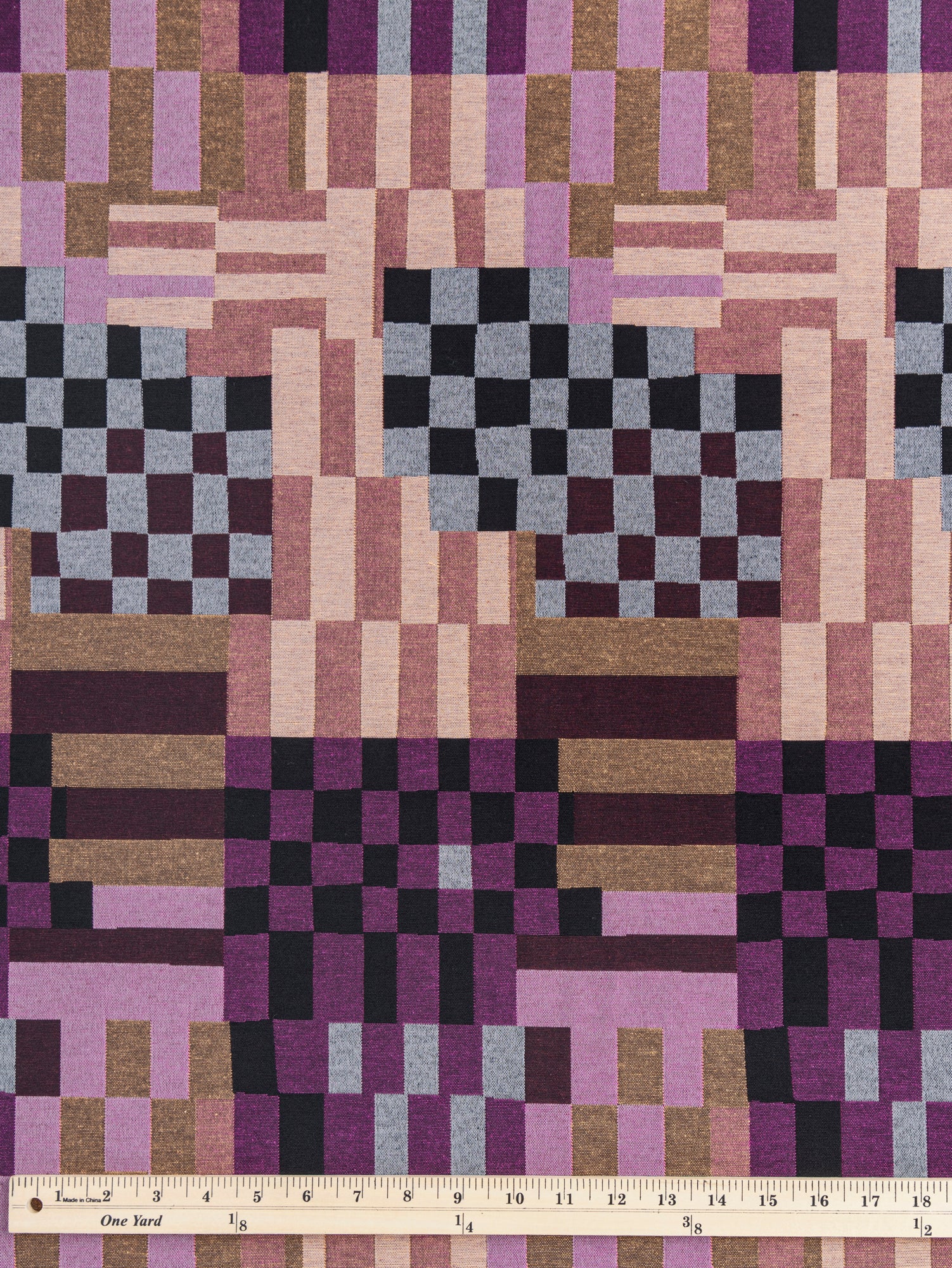 Patchwork Cotton Jacquard - Pink + Yellow + Black | Core Fabrics