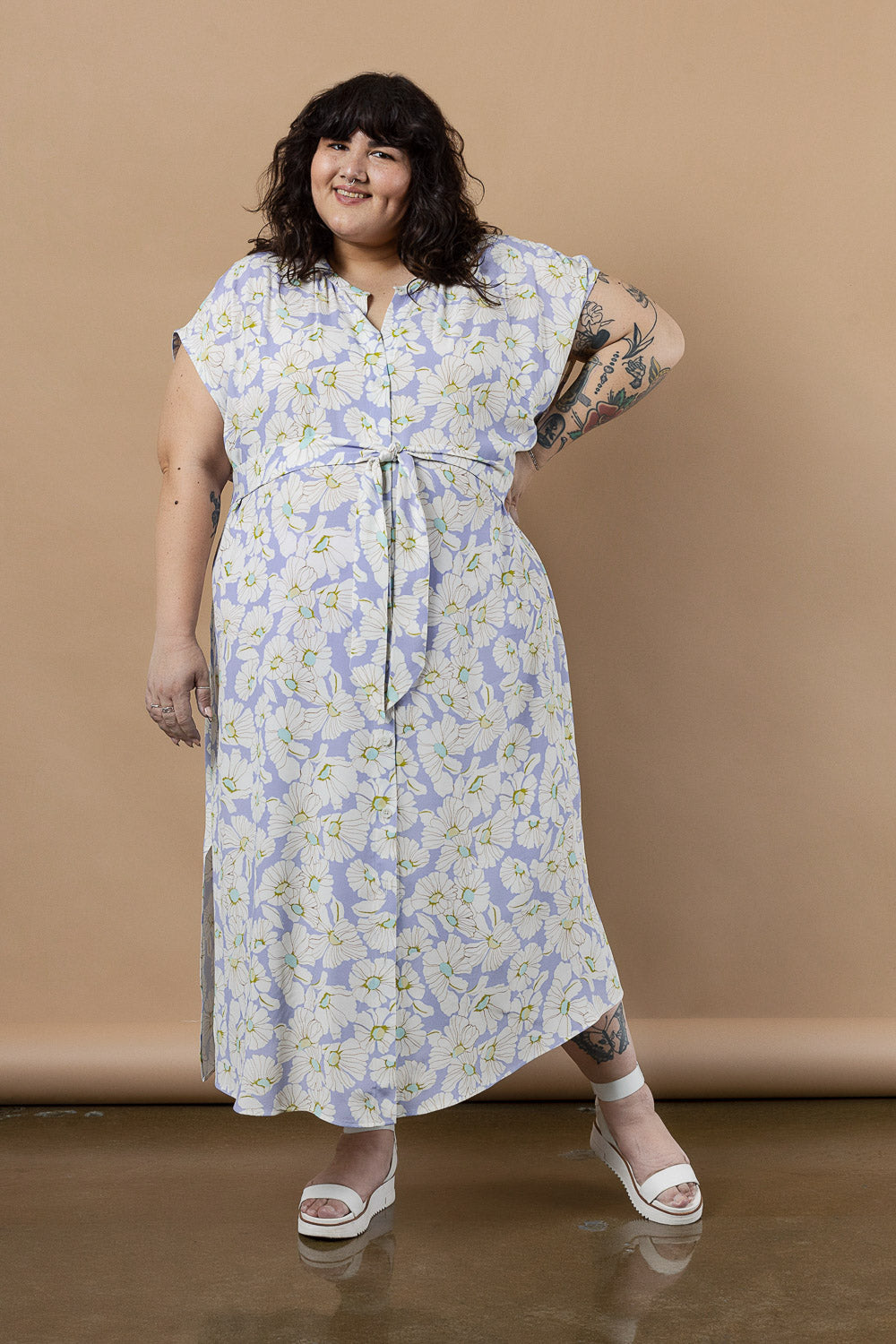 Periwinkle Plus-Size Shirtdress Pattern | Closet Core Crew