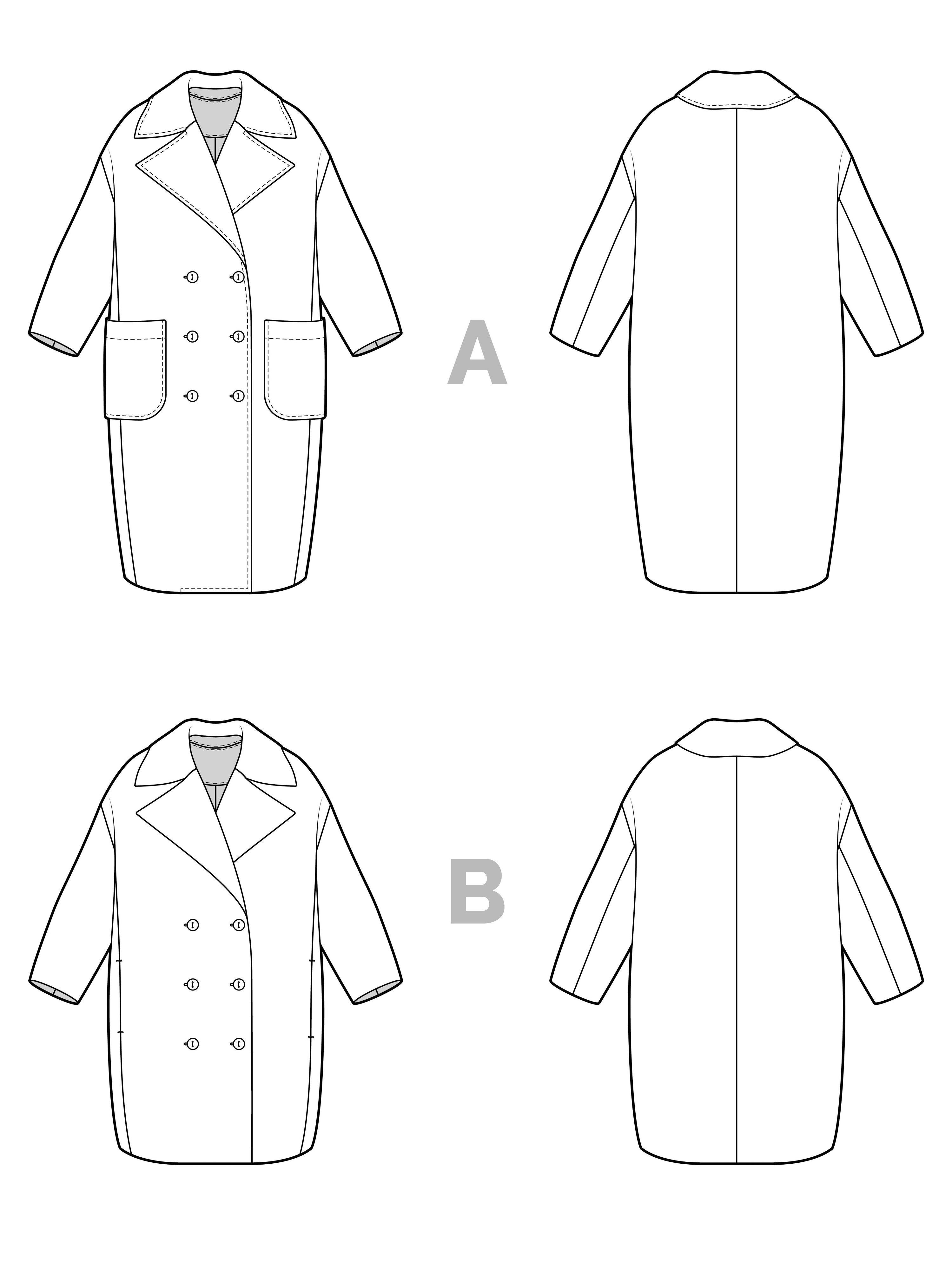 Phoebe Coat | Technical Drawings | Closet Core Patterns