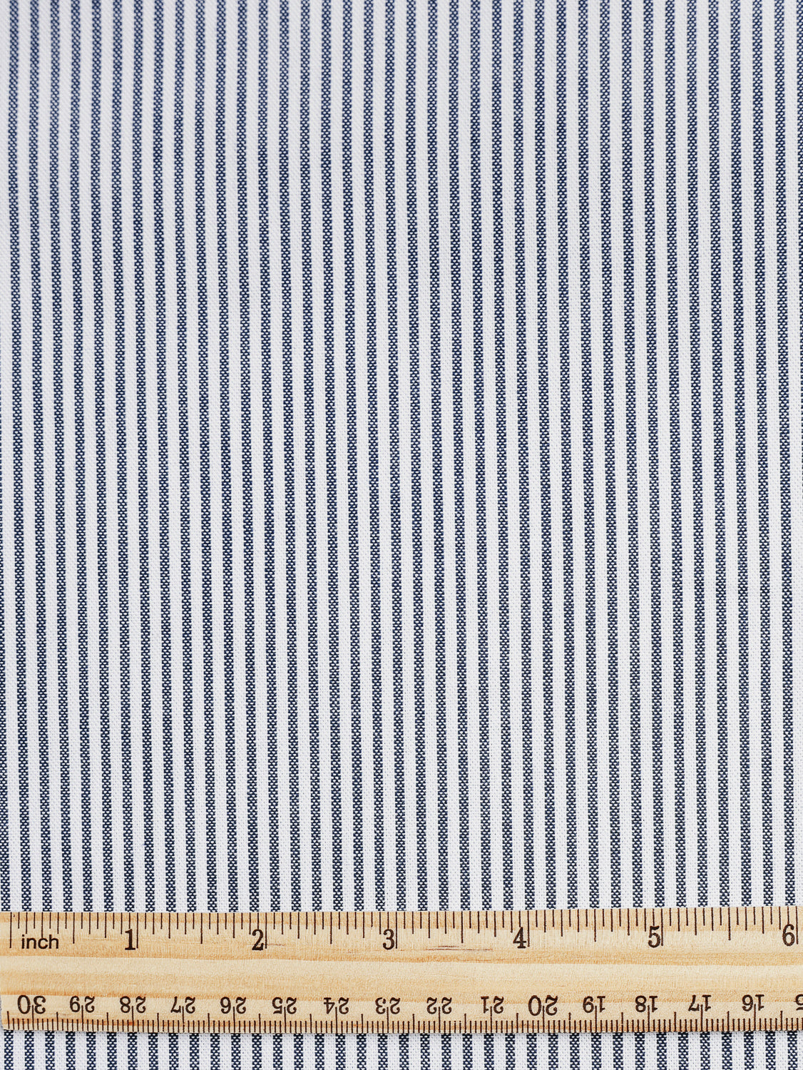 Pinpoint Striped Cotton Oxford Shirting - Blue + White | Core Fabrics