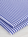 Pinstripe Cotton Poplin Shirting - Dark Blue + White | Core Fabrics