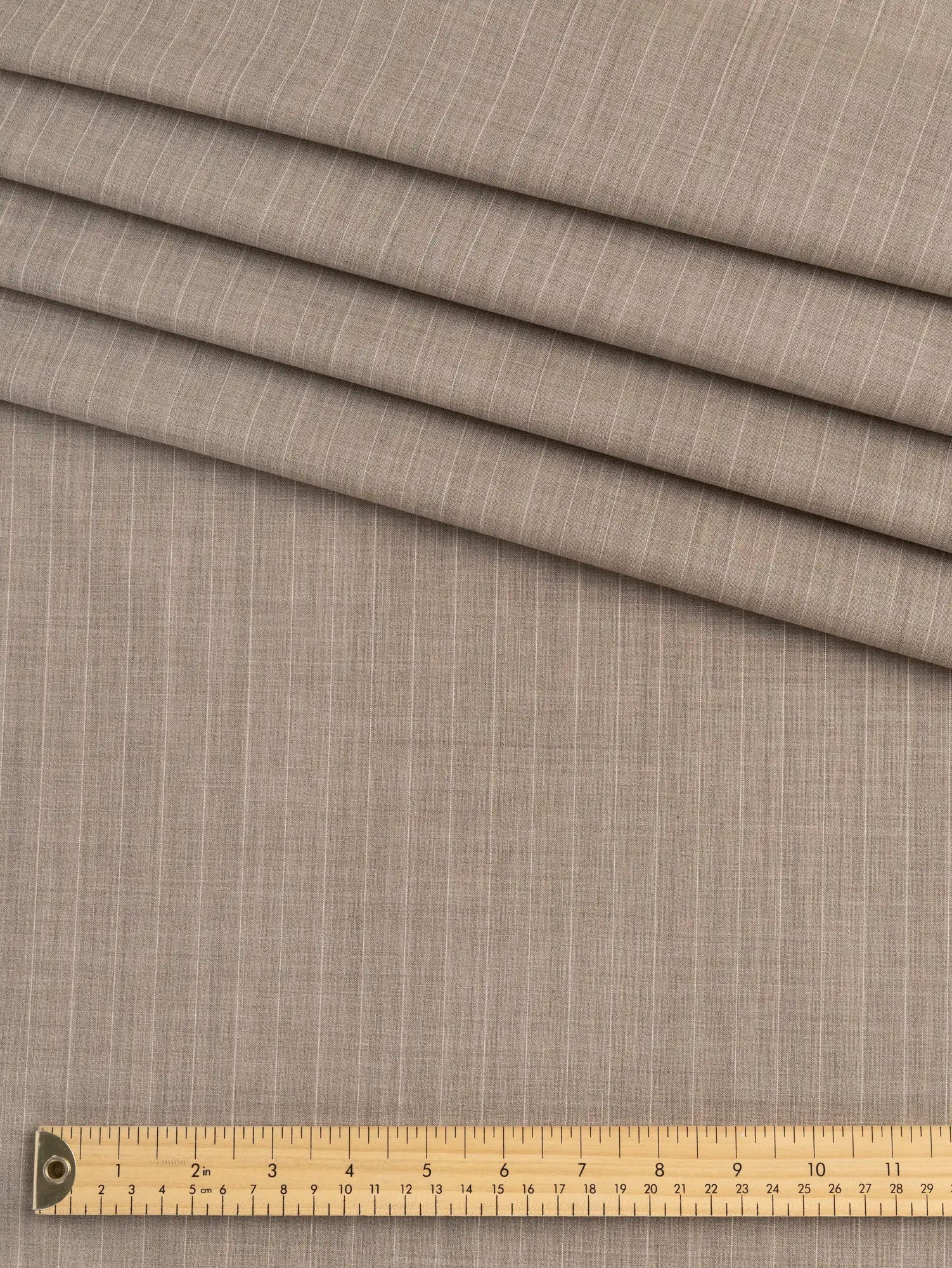 F-WOL165-Pinstripe-Wool-Italian-Suiting-Deadstock-Taupe-and-White-Core-Fabrics.webp
