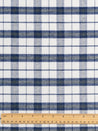Plaid Check Brushed Cotton - White + Blue | Core Fabrics