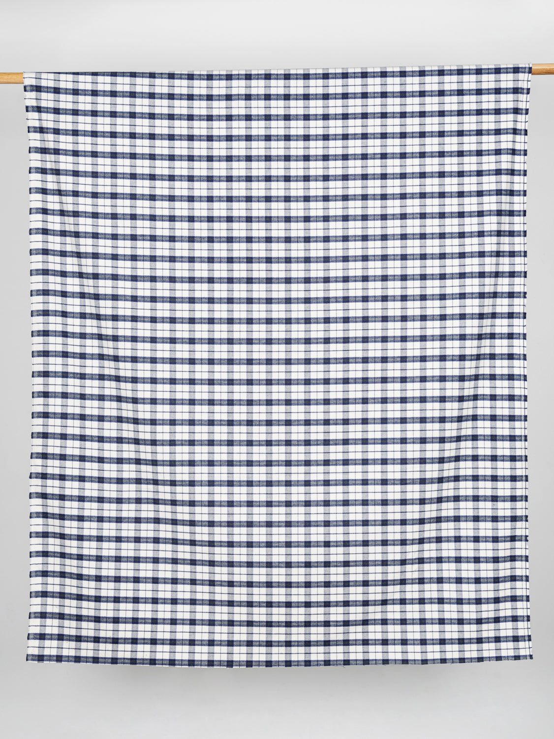 Plaid Check Brushed Cotton - White + Blue | Core Fabrics