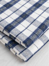 Plaid Check Brushed Cotton - White + Blue | Core Fabrics