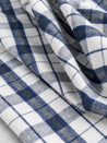 Plaid Check Brushed Cotton - White + Blue | Core Fabrics