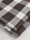 Plaid Check Organic Cotton Flannel - Brown + Cream | Core Fabrics