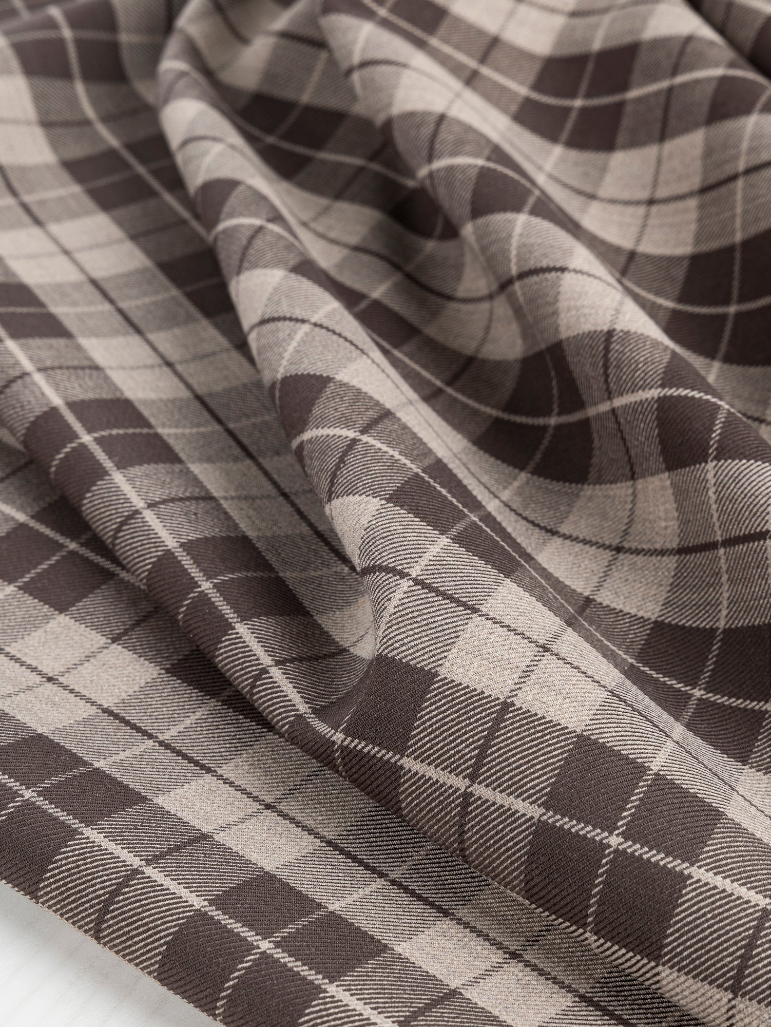 F-WOL122-Plaid-Italian-Wool-Stretch-Suiting-Deadstock-Brown-Tan-Core-Fabrics-scrunched
