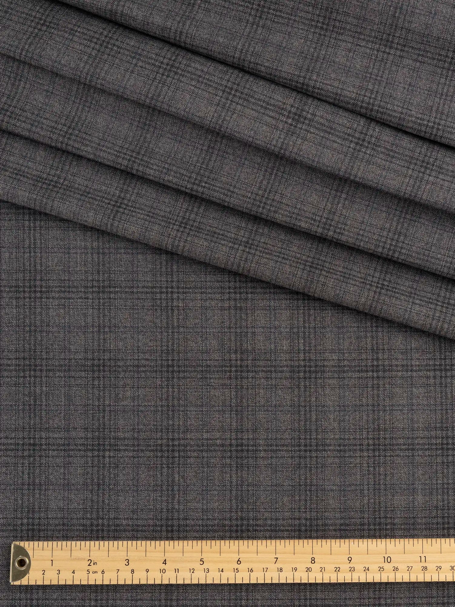 F-WOL175-Plaid-Wool-Italian-Suiting-Deadstock-Stone-and-Navy-and-Charcoal-Core-Fabrics.webp