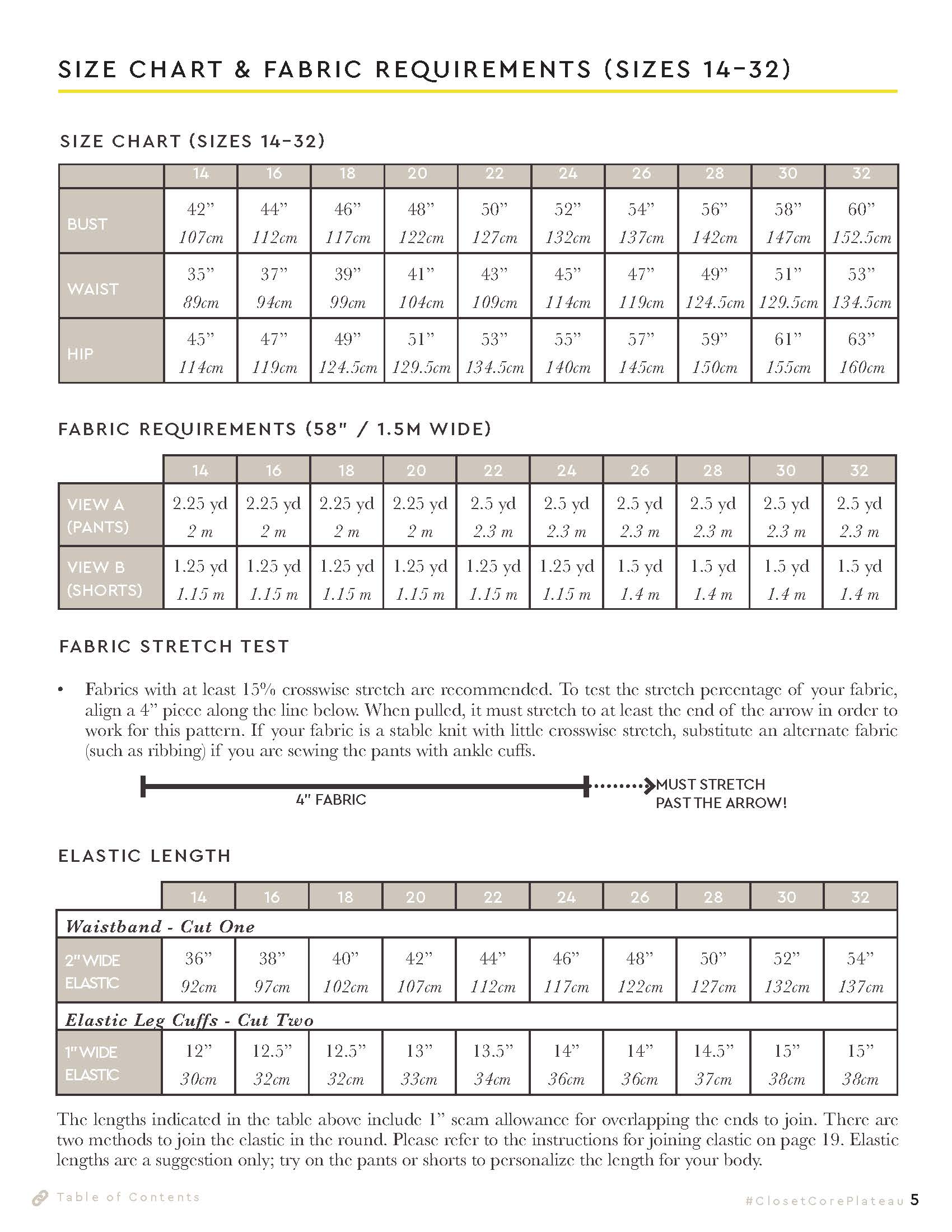 Plateau Joggers Pattern – Core Fabrics