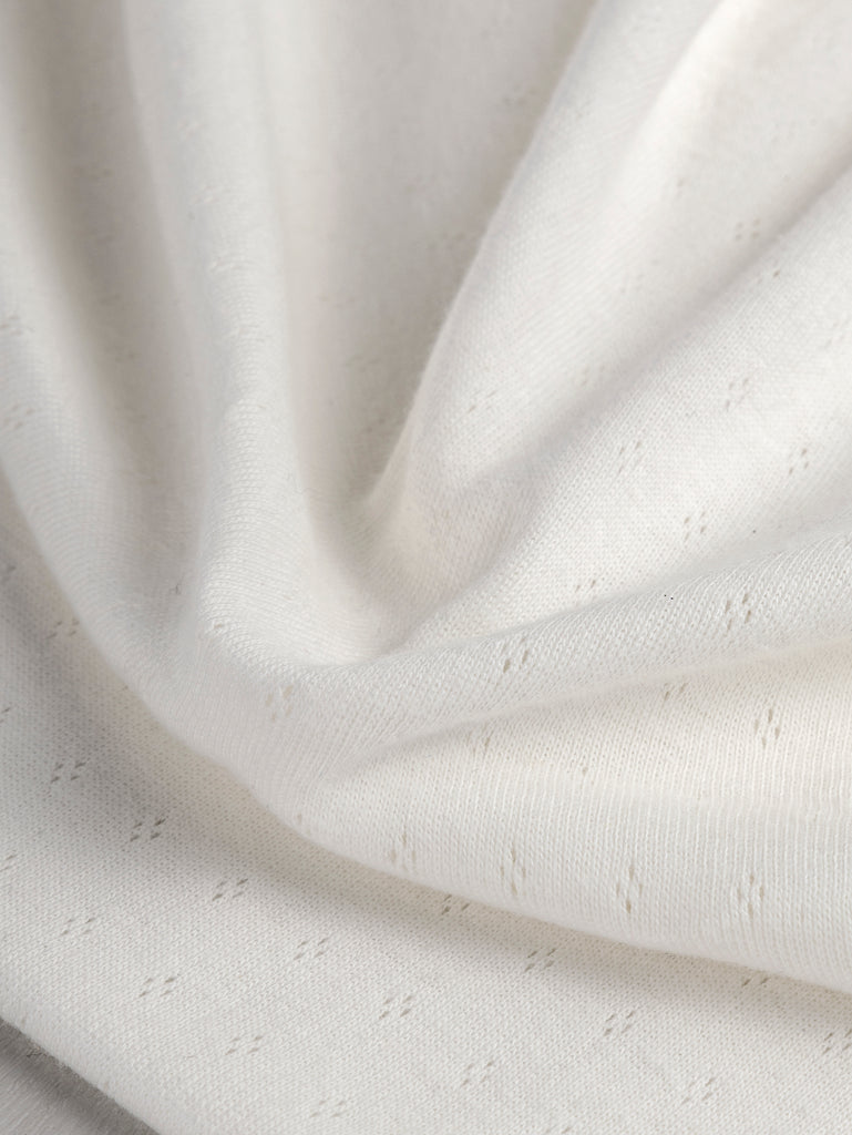 Pointelle Jersey Knit - Cream