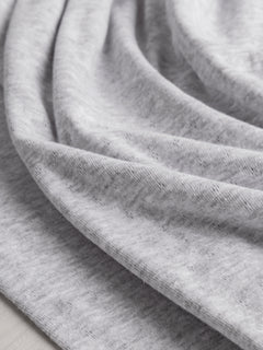 Pointelle Jersey Knit - Heather Grey