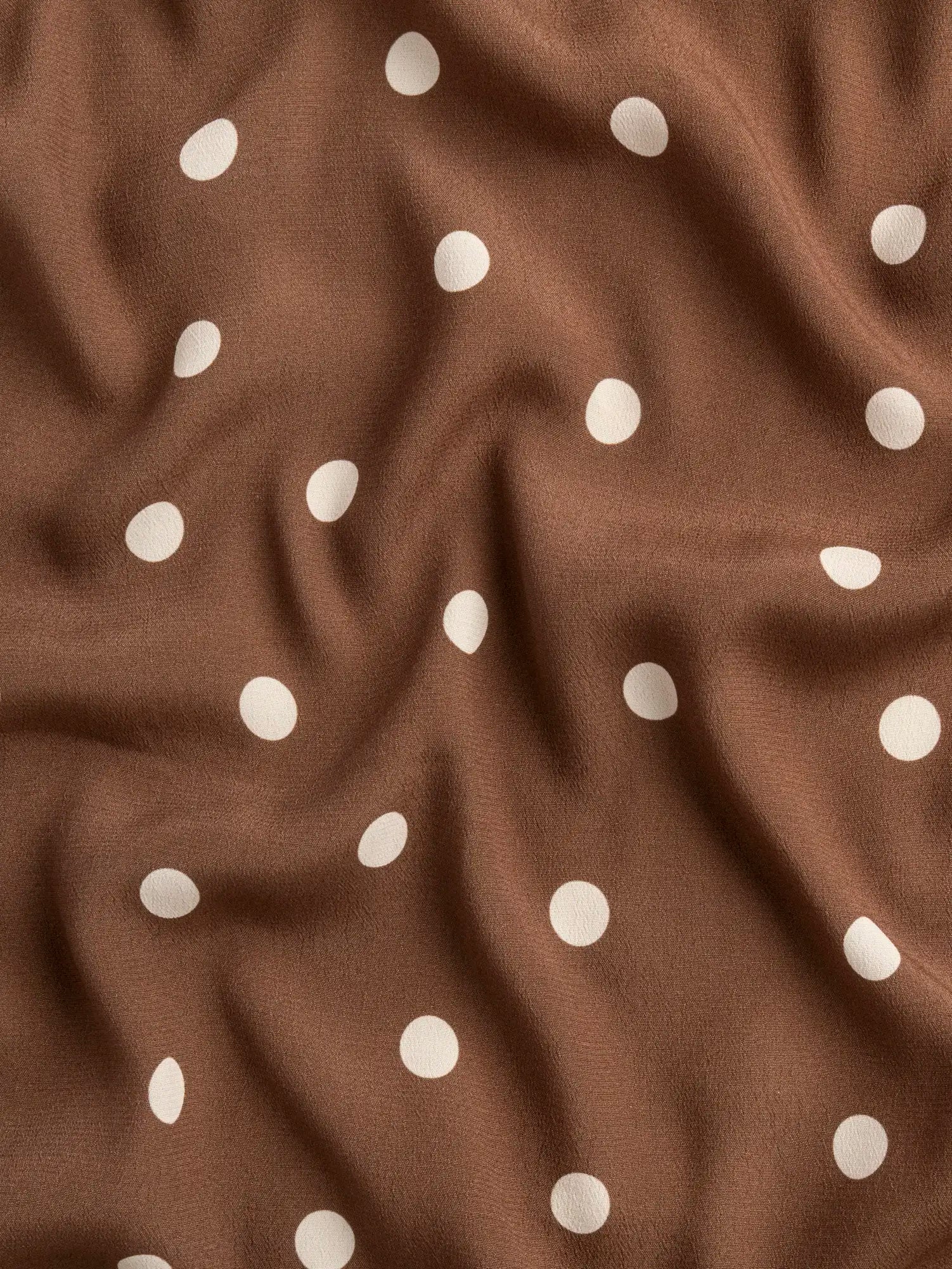 F-VIS294-Polka-Dot-Print-Ecovero-Crepe-de-Chine-Caramel-and-White-Core-Fabrics-scrunched.webp