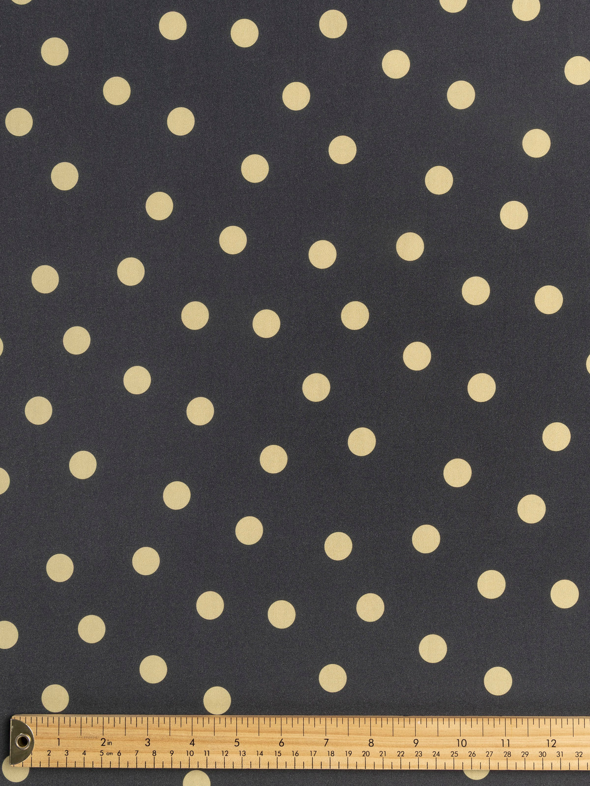 F-TEN023-001-Polka-Dot-Print-Lyocell-Charcoal-and-Chartreuse-Core-Fabrics-ruler.webp