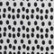 Tricot extensible à pois de fin de rouleau - Perle + Noir