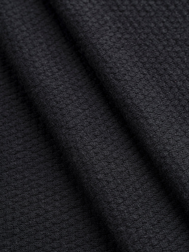 Popcorn Textured Fleece Deadstock - Black