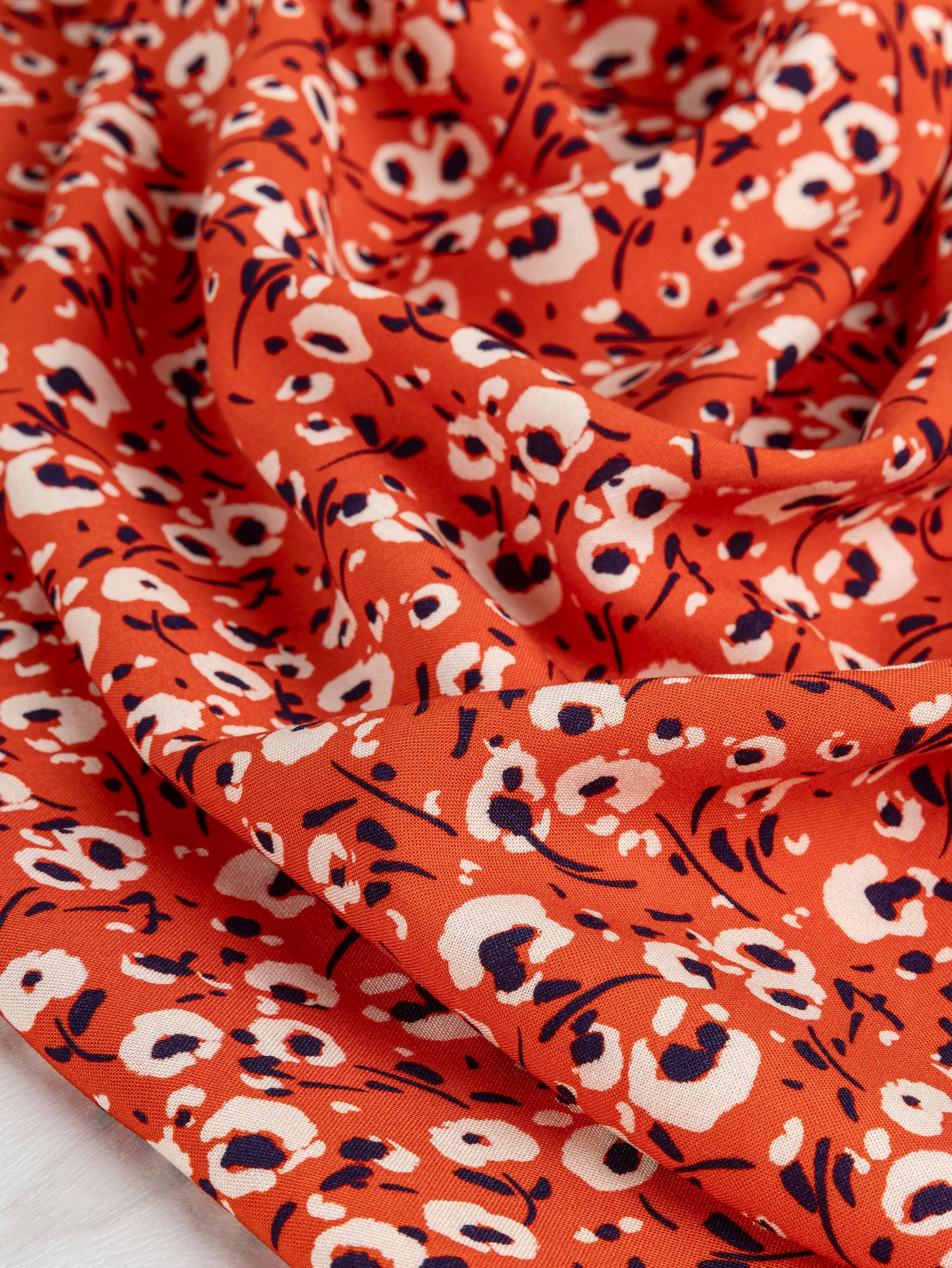 F-VIS241-Poppy-Small-Floral-Print-Ecovero-Viscose-Red-Cream-Navy-Core-Fabrics-scrunched.JPG
