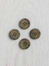 Recycled Paper Buttons Khaki 40L | Core Fabrics