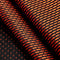 Jacquard de soie réversible fin de rouleau - Noir + Orange