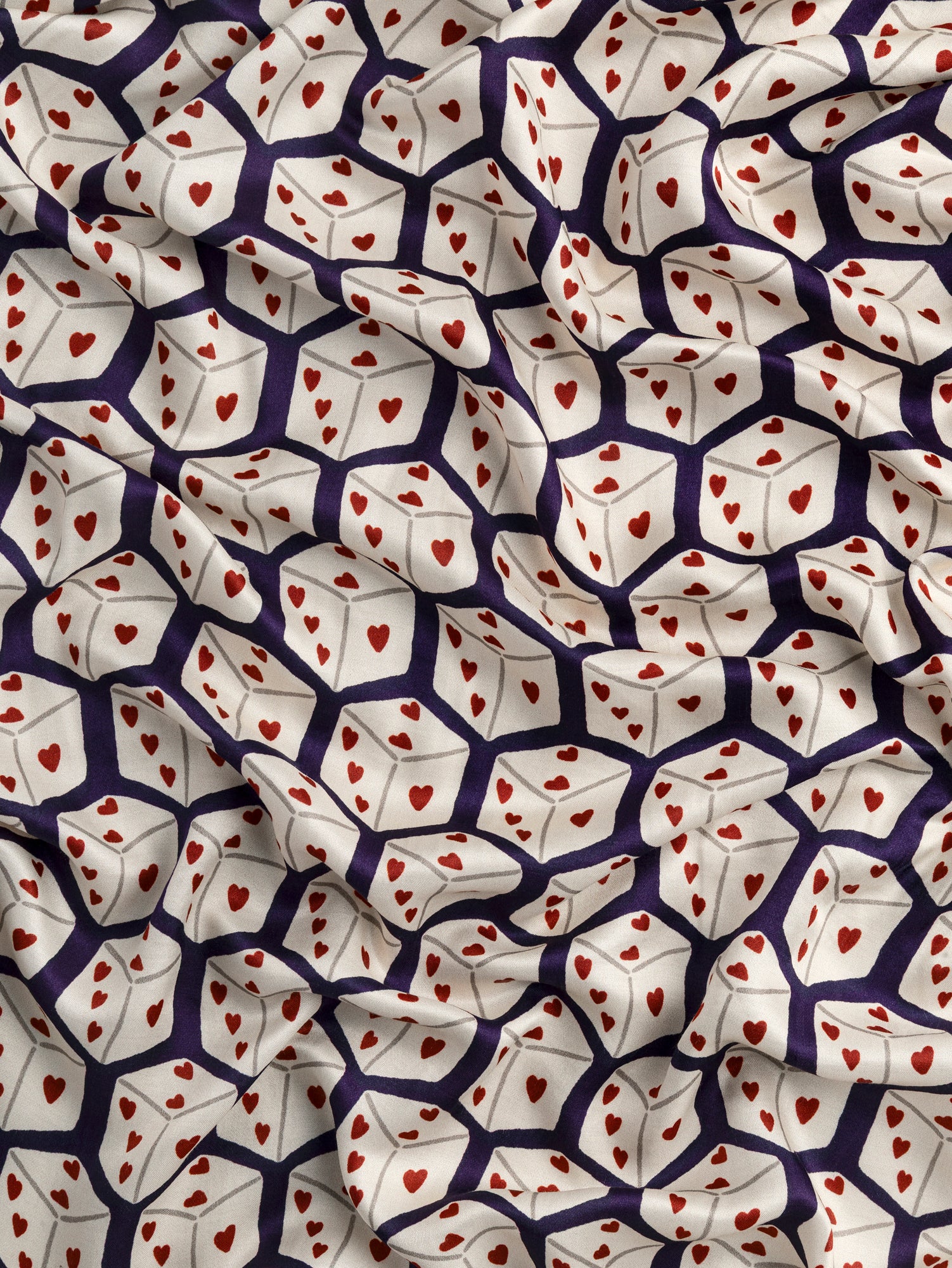 F-VIS275—Roll-The-Dice-Print-Viscose-Silk-Aubergine-Cream-Red-Core-Fabrics-scrunched.JPG