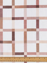 Sandbox Check Print Organic Cotton Canvas - Cream + Brown | Core Fabrics
