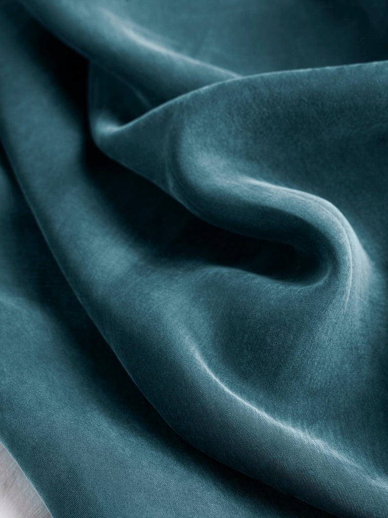 Sandwashed Cupro - Deep Teal