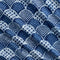 Scale Block Print Cotton Poplin - Indigo + Chambray