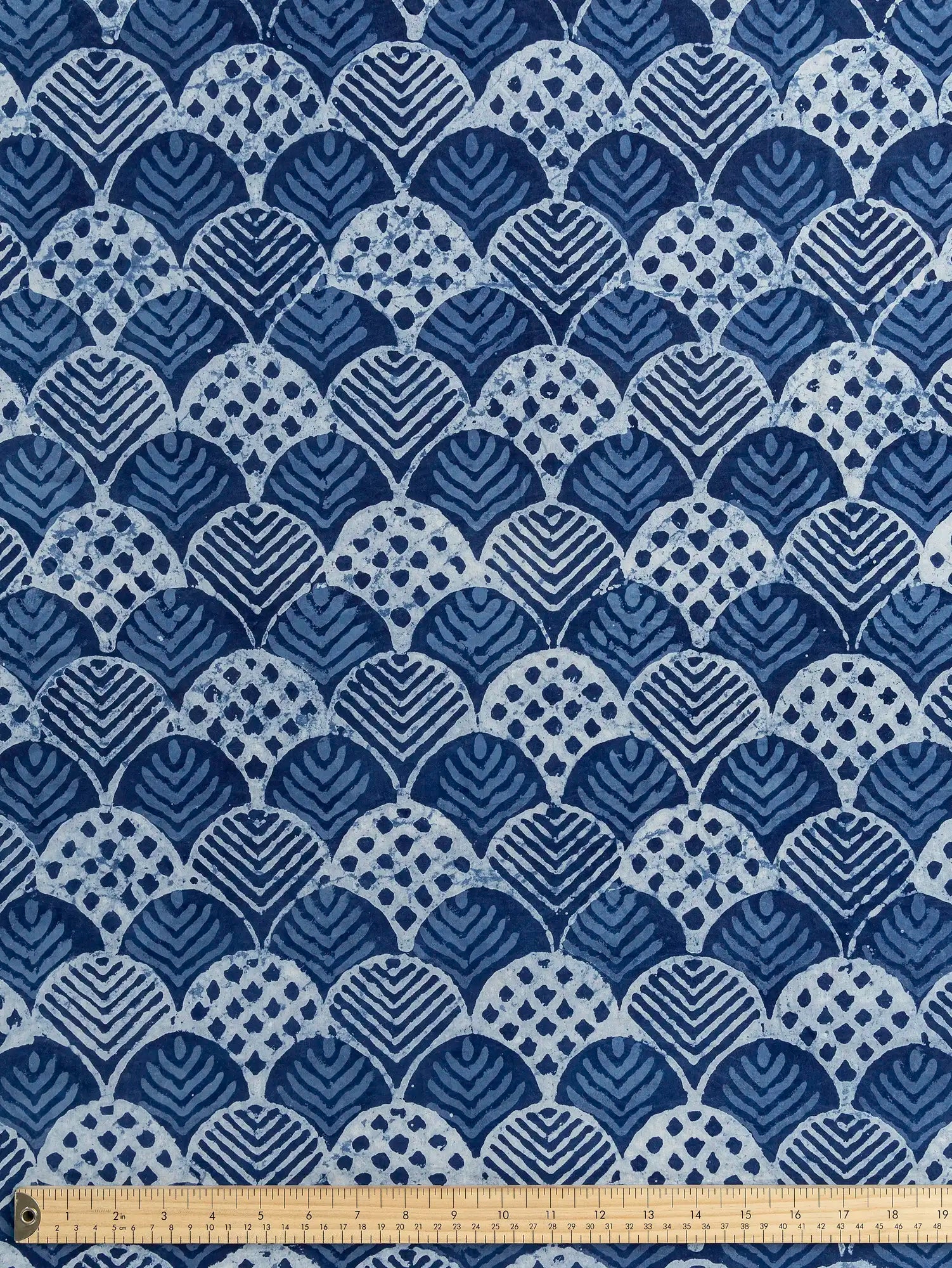 F-COT492-Scale-Block-Print-Cotton-Poplin-Indigo-and-Chambray-Core-Fabrics-ruler.webp