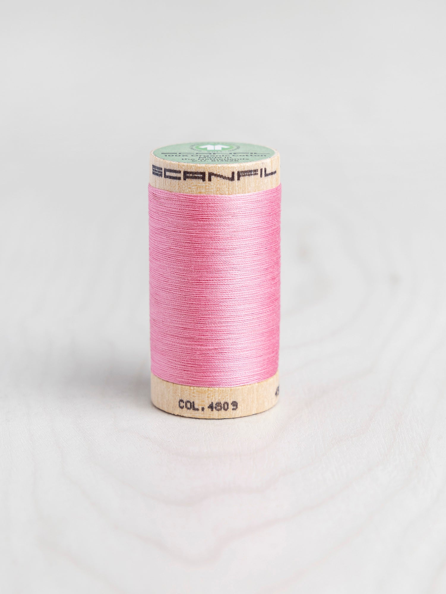 T-COT002-4809-Scanfil-Organic-Cotton-50wt-Thread-500-yard-Candy-Pink-4809-Core-Fabrics