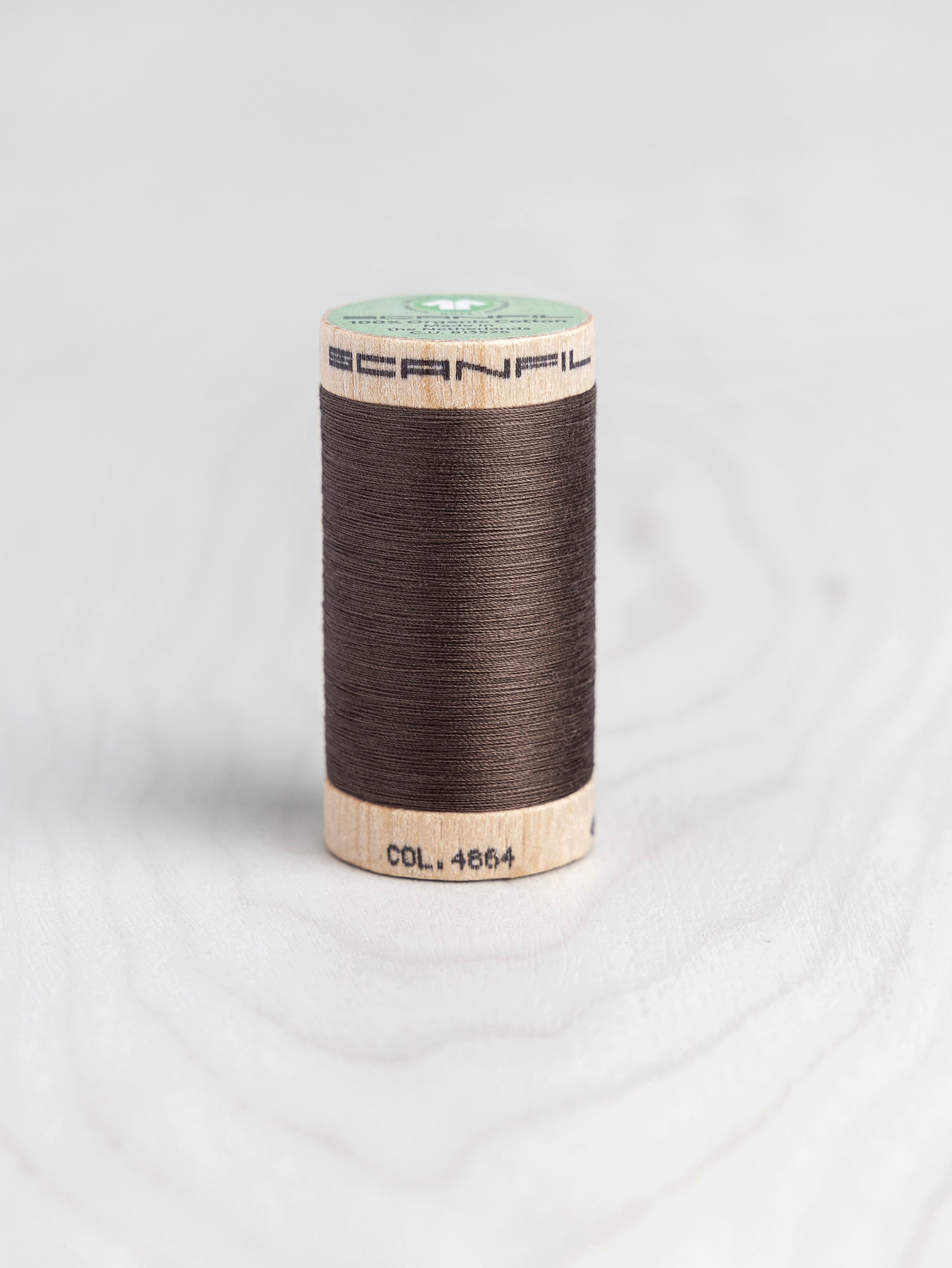 T-COT002-4864-Scanfil-Organic-Cotton-50wt-Thread-500-yard-Coffee-Liqueur-4864-Core-Fabrics