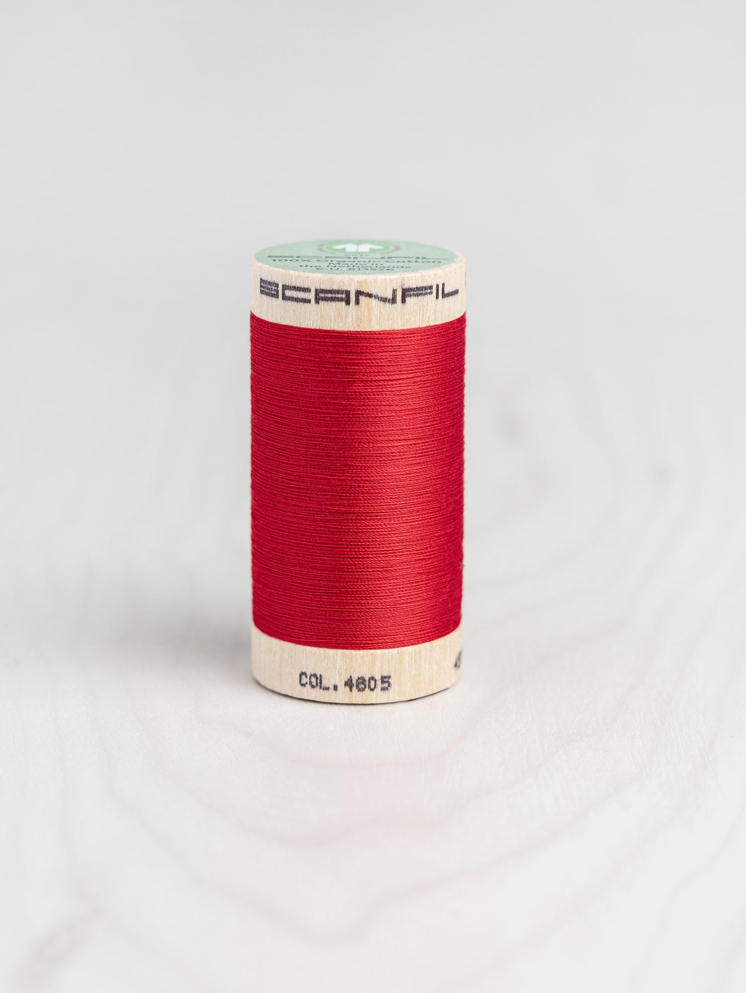 T-COT002-4805-Scanfil-Organic-Cotton-50wt-Thread-500-yard-High-Risk-Red-4805-Core-Fabrics