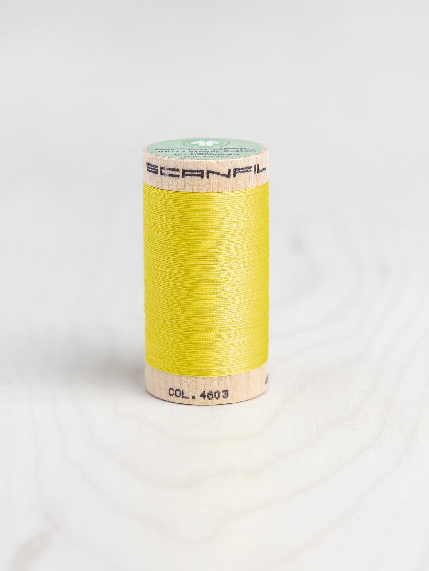 T-COT002-4803-Scanfil-Organic-Cotton-50wt-Thread-500-yard-Illuminating-4803-Core-Fabrics