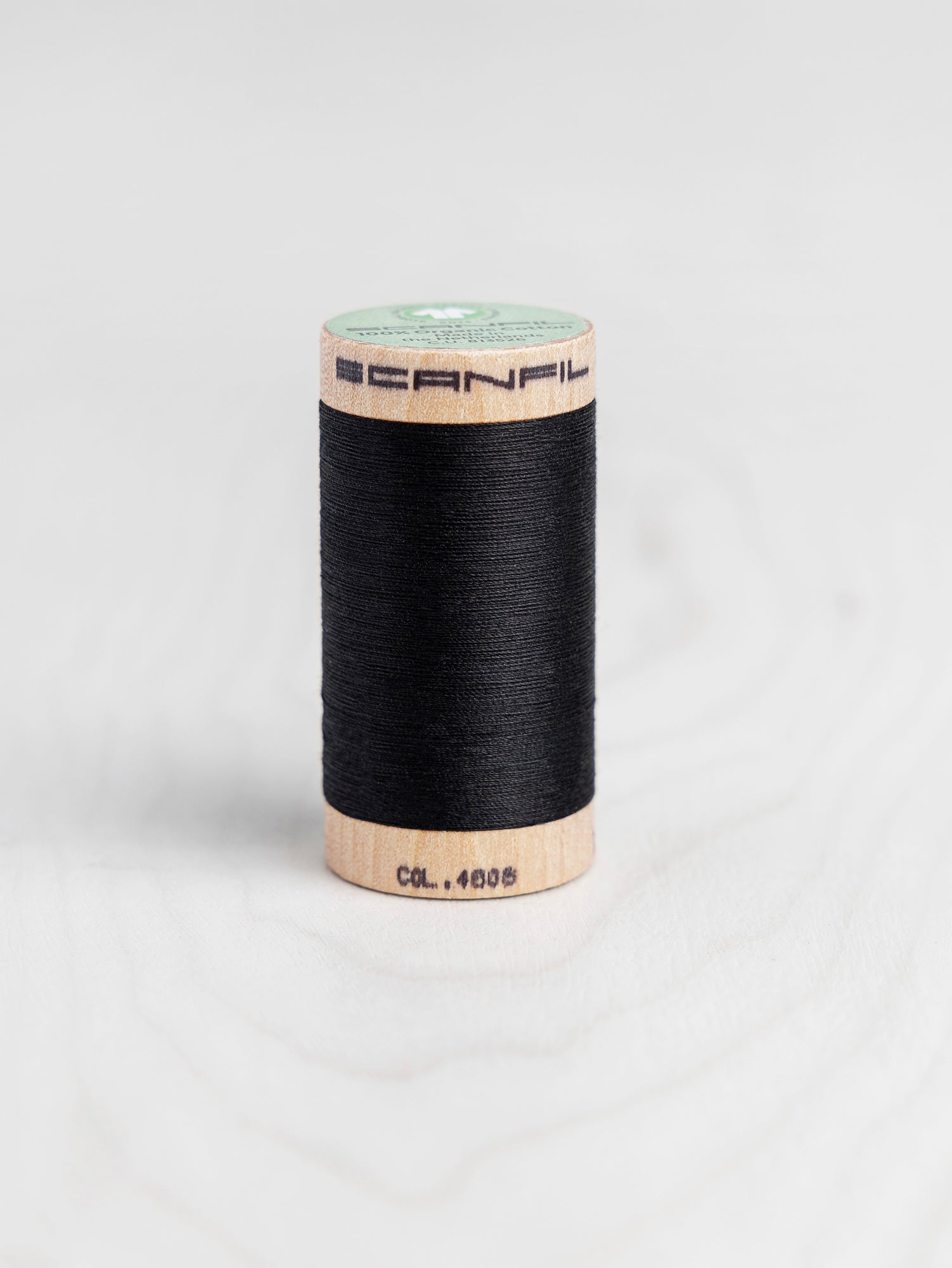 T-COT002-4808-Scanfil-Organic-Cotton-50wt-Thread-500-yard-Jet-Black-4808-Core-Fabrics