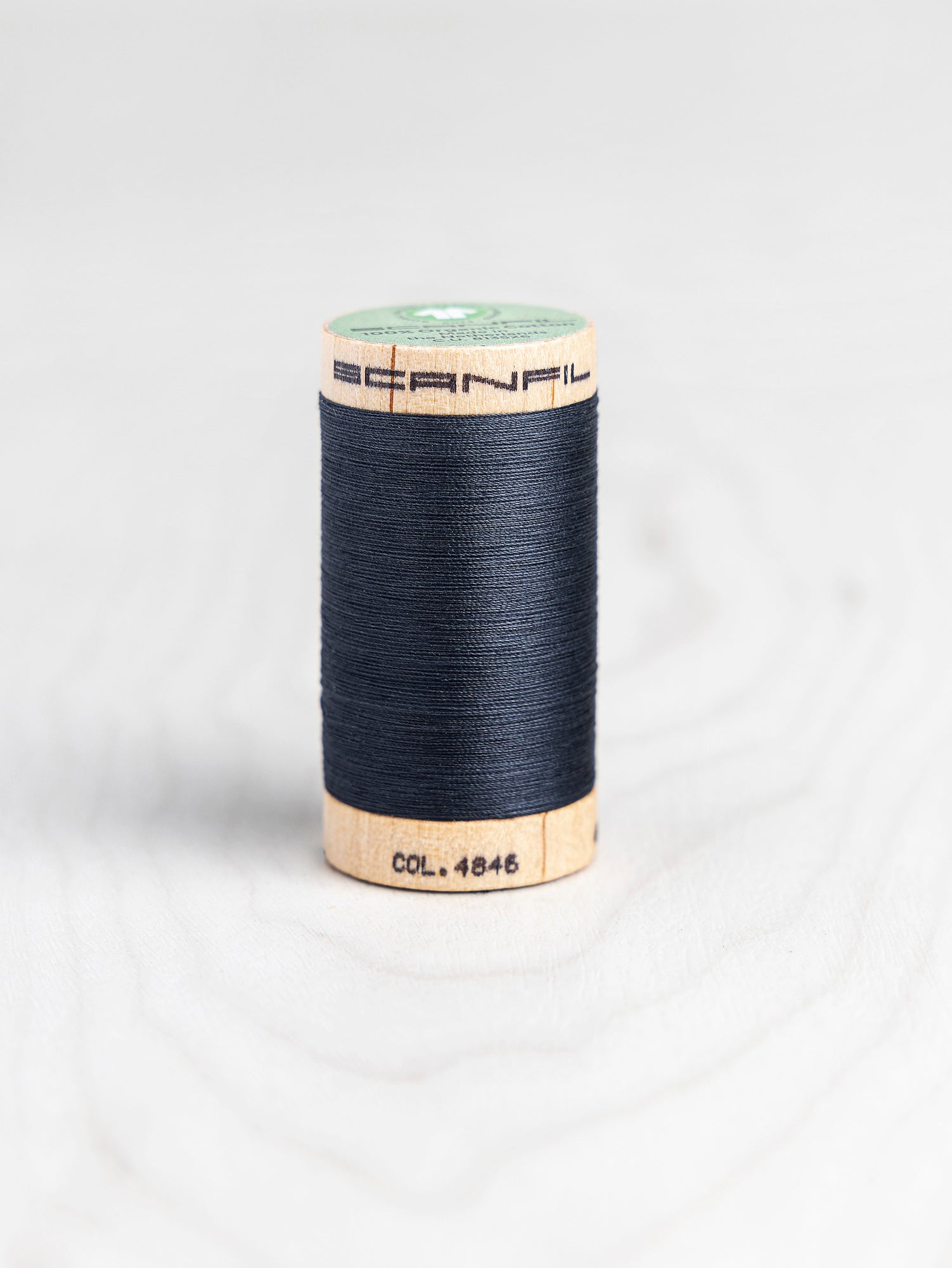 T-COT002-4846-Scanfil-Organic-Cotton-50wt-Thread-500-yard-Midnight-Navy-4846-Core-Fabrics