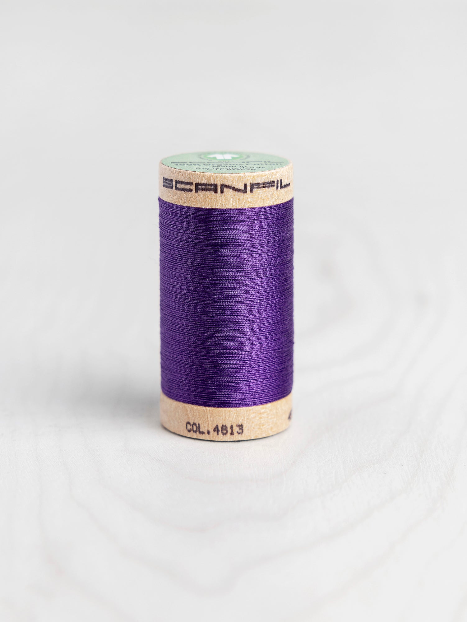 T-COT002-4813-Scanfil-Organic-Cotton-50wt-Thread-500-yard- Royal-Purple-4813-Core-Fabrics