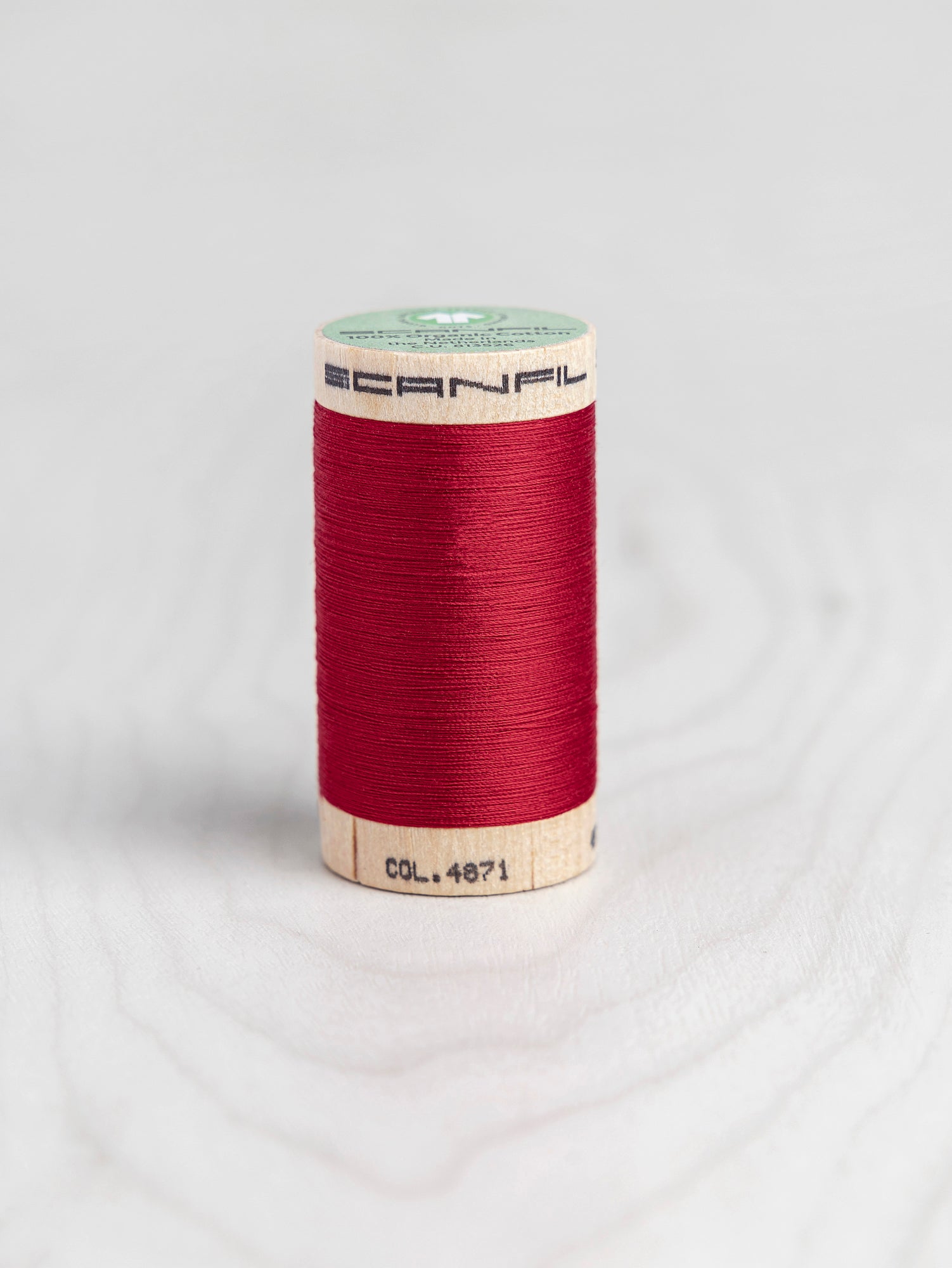 T-COT002-4871-Scanfil-Organic-Cotton-50wt-Thread-500-yard-Rubocondo-4871-Core-Fabrics