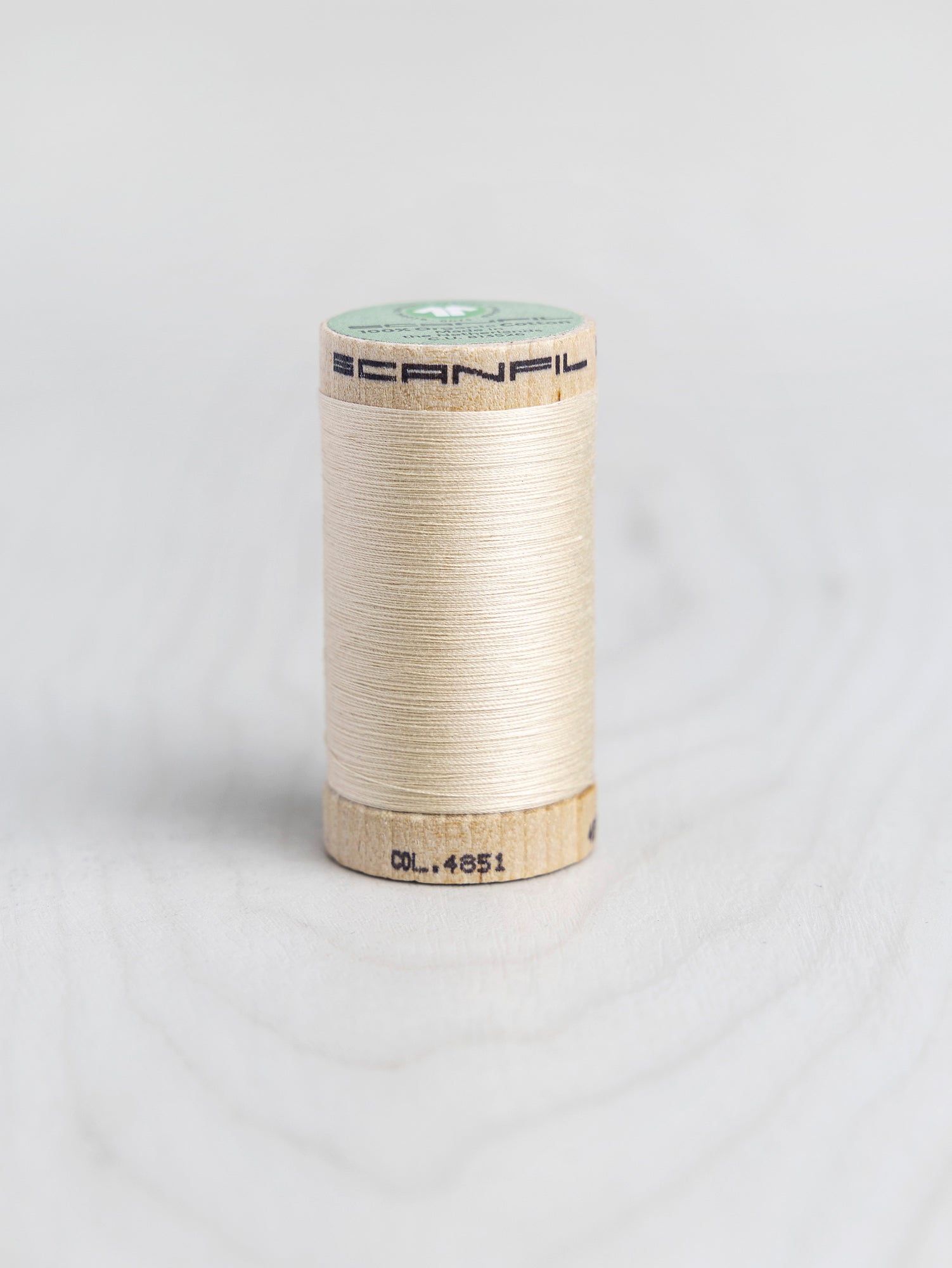 T-COT002-4851-Scanfil-Organic-Cotton-50wt-Thread-500-yard-Shortbread-4851-Core-Fabrics
