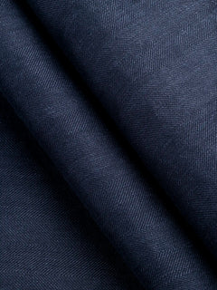 Tissu tailleur coton-viscose à chevrons avec léger extensible – Marine