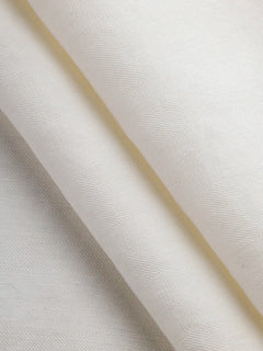 Slight Stretch Herringbone Cotton Viscose Suiting Deadstock - Ivory