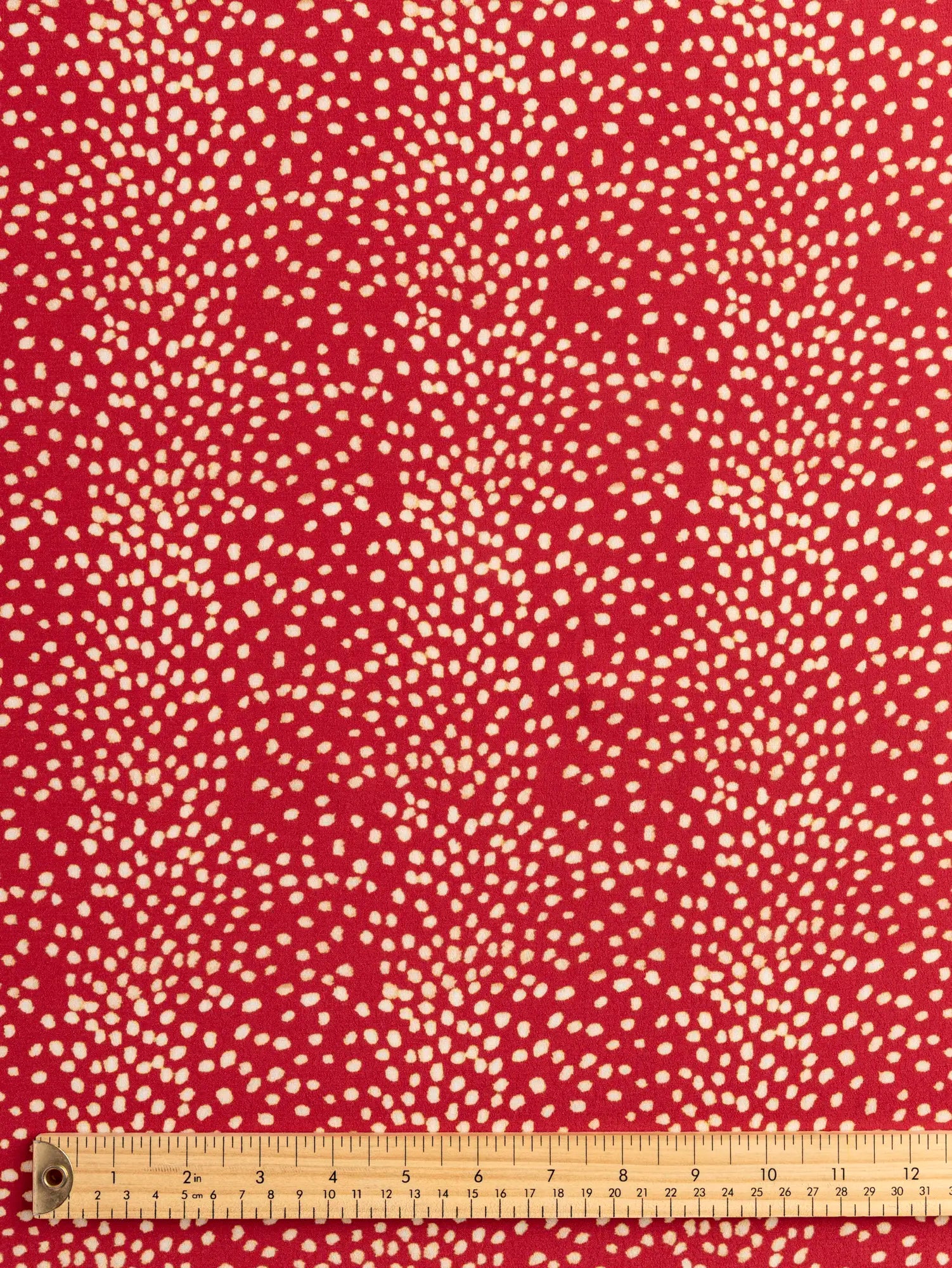 F-VIS293-Small-Dot-Print-Ecovero-Crepe-de-Chine-Scarlet-and-Oat-Core-Fabrics-ruler.webp
