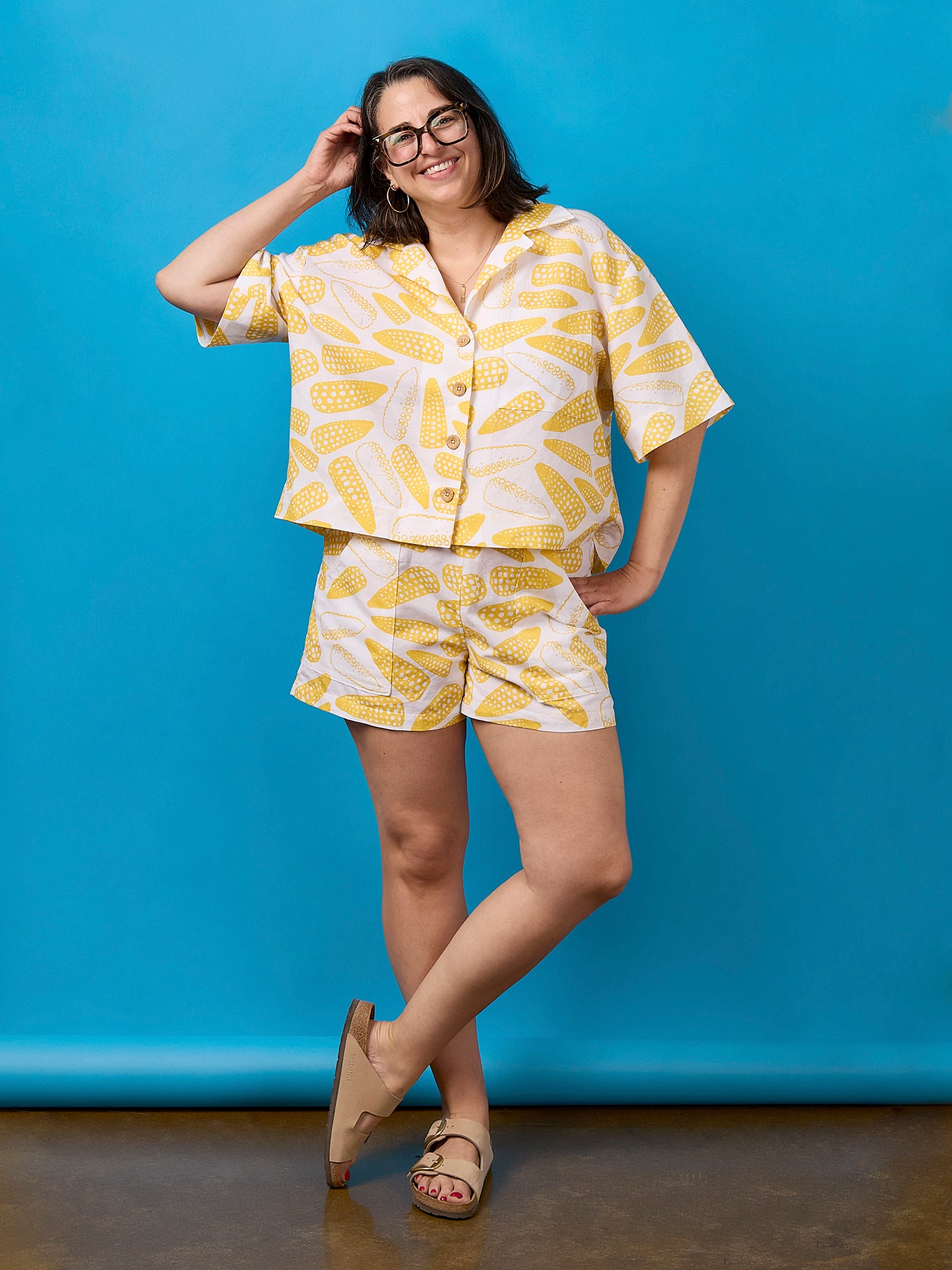 F-COT358-So-Corn-y-Print-Organic-Cotton-Linen-White-Yellow-Core-Fabrics-Heather.JPG