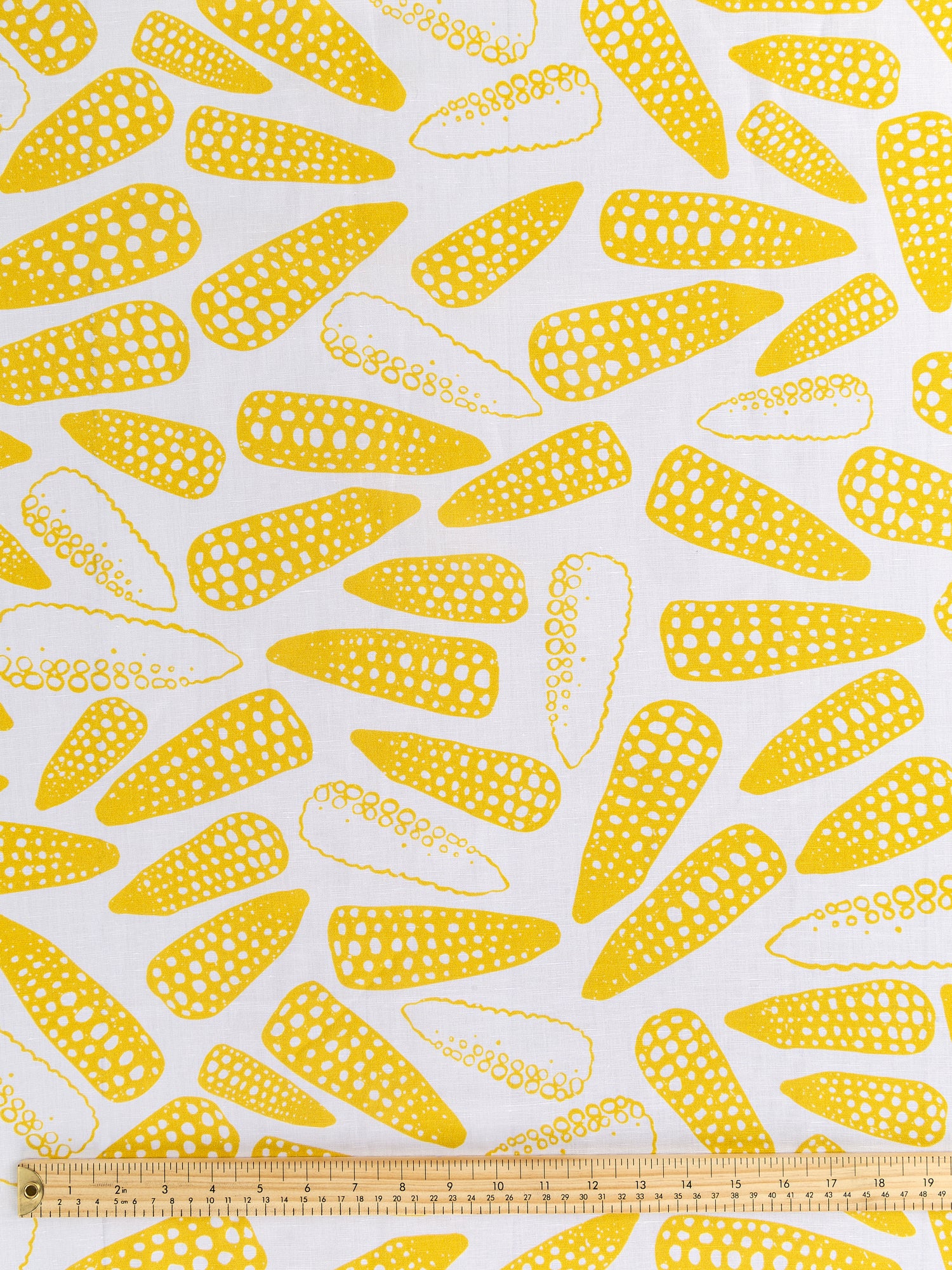 F-COT358-So-Corn-y-Print-Organic-Cotton-Linen-White-Yellow-Core-Fabrics-ruler.JPG