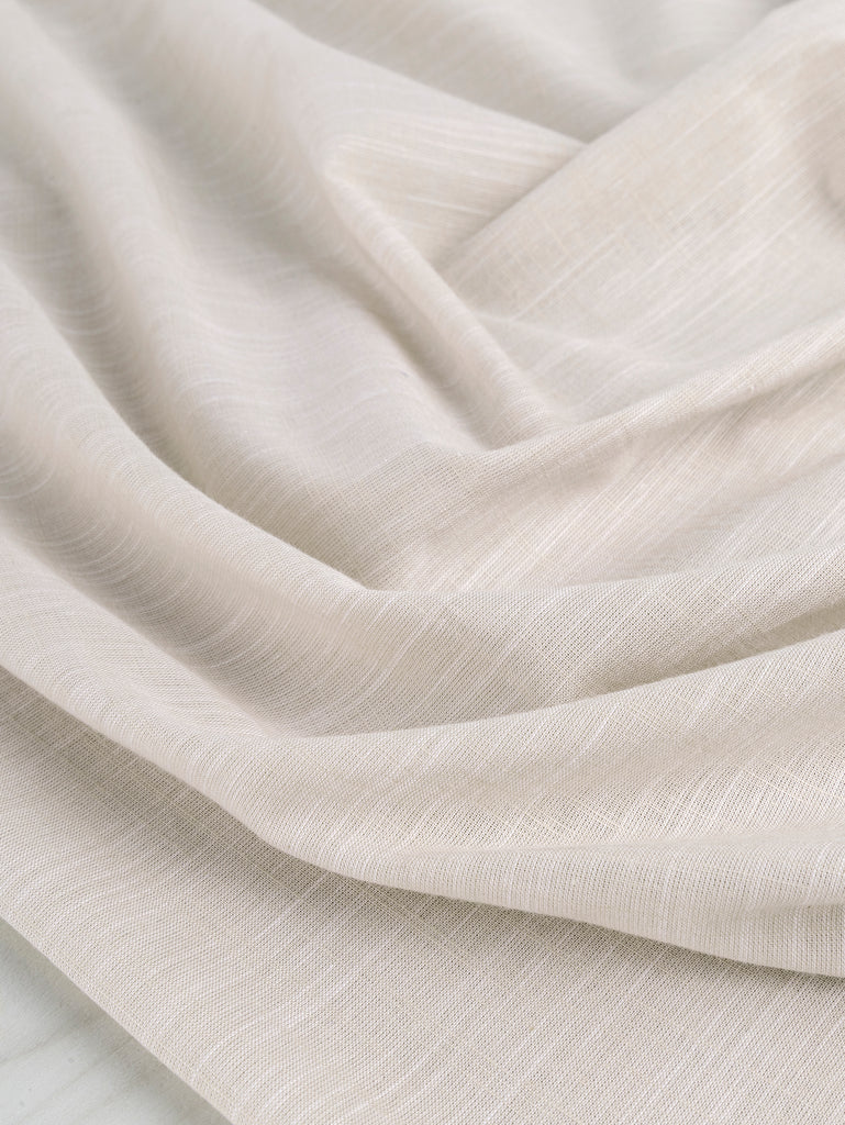 Coton chambray adouci pour chemise – beige