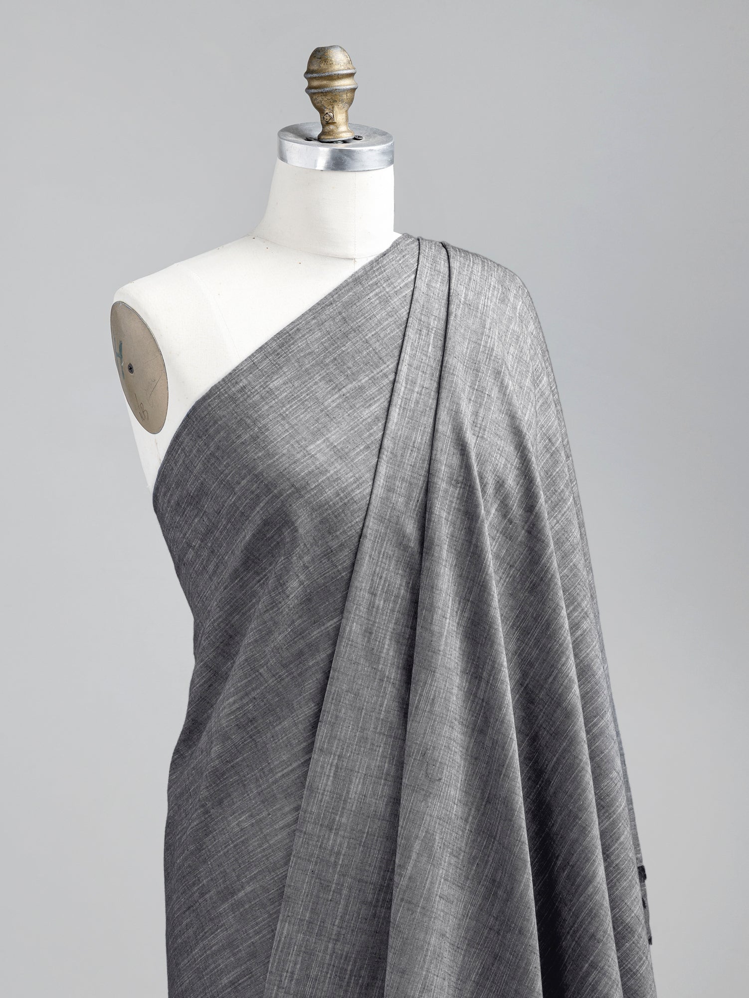 F-COT370-003-Softened-Cotton-Chambray-Shirting-Black-Core-Fabrics-draped.JPG