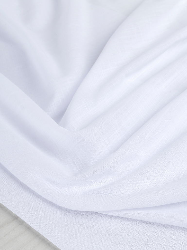 Coton chambray adouci pour chemise – blanc