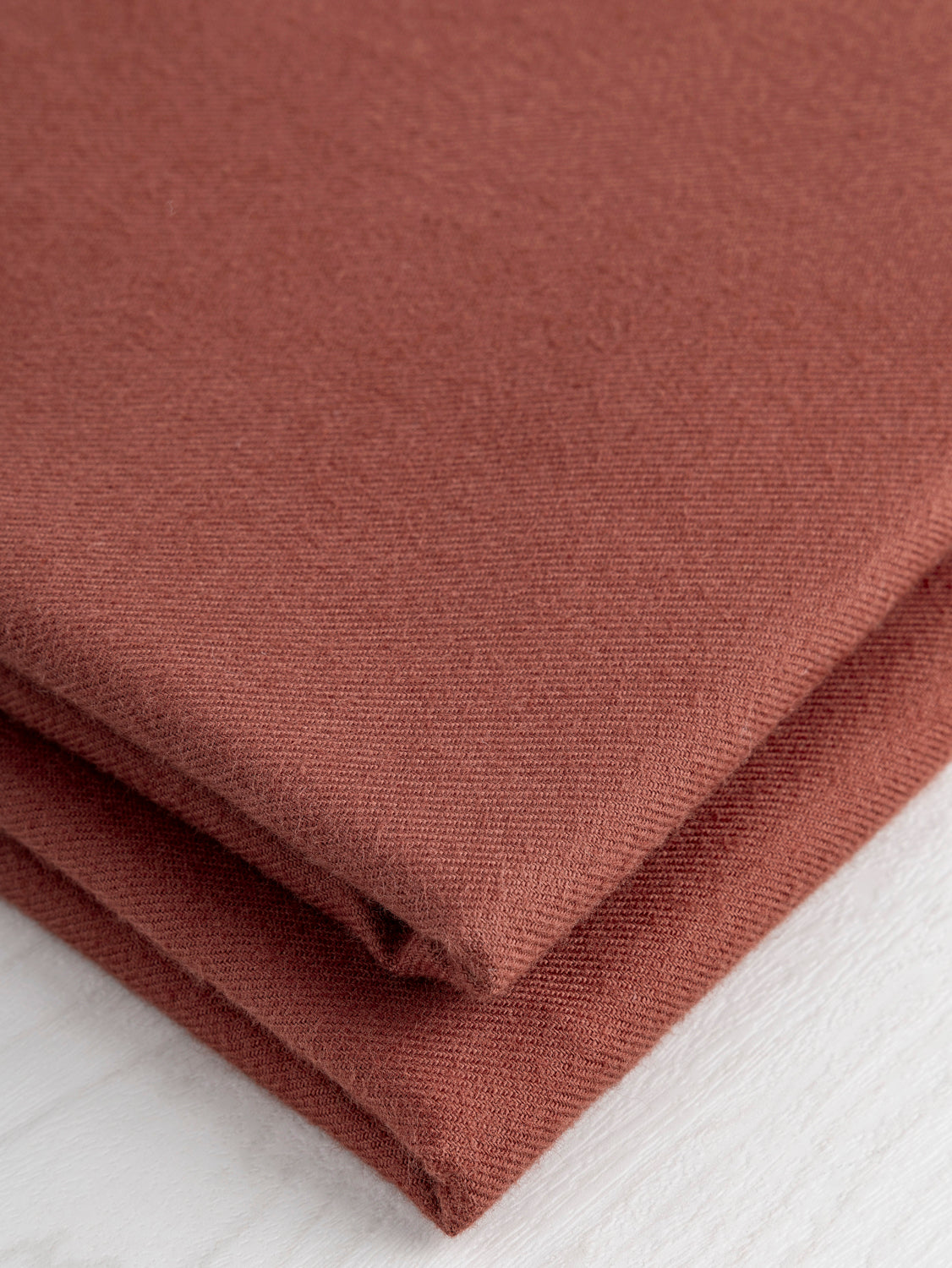 Solid Cotton Flannel Twill - Brick | Core Fabrics